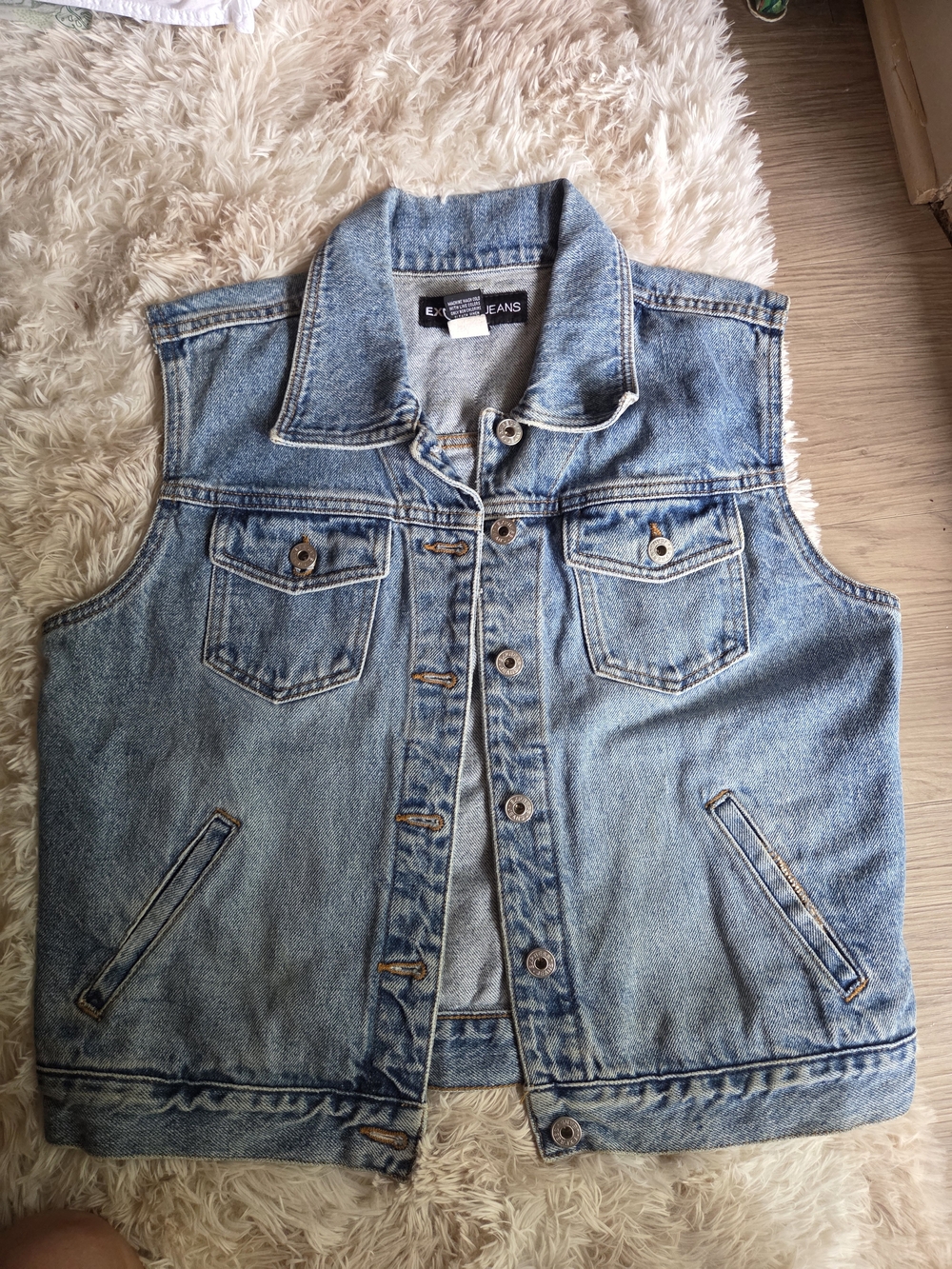 Express Light Blue Denim Vest
